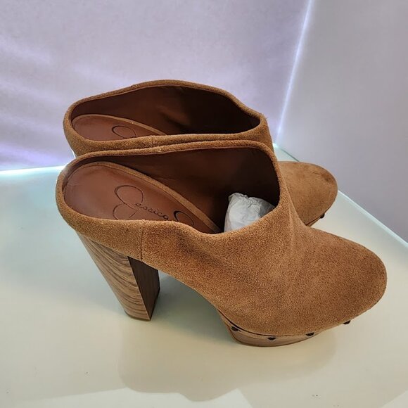 Jessica Simpson Dakota Tan Suede Platform Clog - Picture 8 of 8